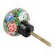 Pink Green Floral Hand Painted Kashmiri Indian Cabinet Knobs